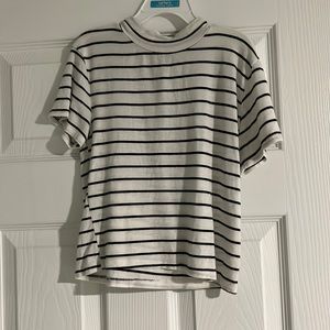 tightly fit striped shirt